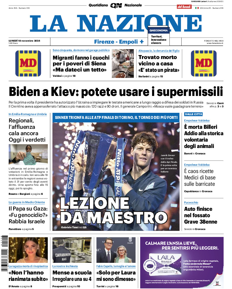 Prima-pagina-la nazione-edizione-di-oggi-20241118